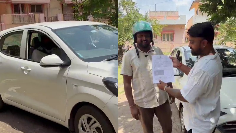 Athani : ಕಾರಿಗೆ ‘ಹೆಲ್ಮೆಟ್ ಧರಿಸಿಲ್ಲ’ ಅಂತ ₹500 ದಂಡ..!!