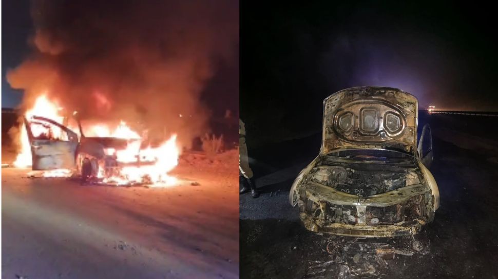 Dharwad :  ಬೈಪಾಸ್‌ನಲ್ಲಿ ಚಲಿಸುತ್ತಿದ್ದ ಕಾರಿಗೆ ಬೆಂಕಿ..! ತಪ್ಪಿದ ಭಾರೀ ಅನಾಹುತ